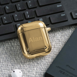 AirPodsケース エアポッヅ 第 1 & 2 世代 7色 メタリックゴールド