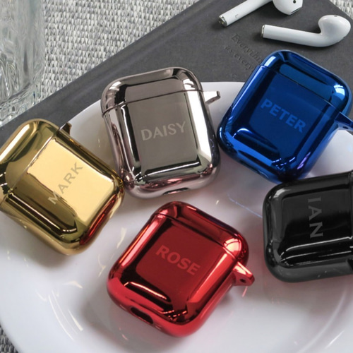 AirPodsケース エアポッヅ 第 1 & 2 世代 7色 メタリックゴールド