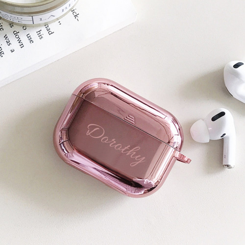 AirPods Proケース エアポッヅ 6色 メタリックピンク ワイヤレス
