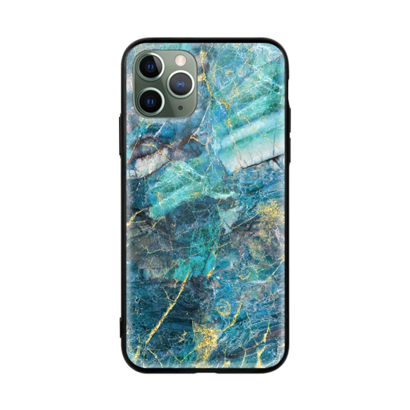 全機種対応 スマホケース 青い大理石のパターン iPhone 13 12 Pro Max XR XS Galaxy 対応 2枚目の画像
