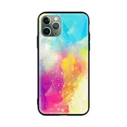 全機種対応 スマホケース 青と紫の抽象的な水彩画 iPhone 13 12 Pro Max XR XS Galaxy対応 2枚目の画像