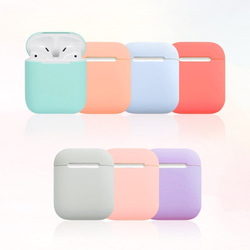 AirPods ケース エアポッヅ 第 1 & 2 世代 7色 パステルピンク  ワイヤレスイヤホンケース 2枚目の画像