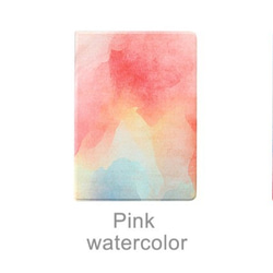 【名入れ可】全機種対応 ピンクの水彩画 iPad Pro・Air・mini ケース Apple Pencil 収納可能 8枚目の画像
