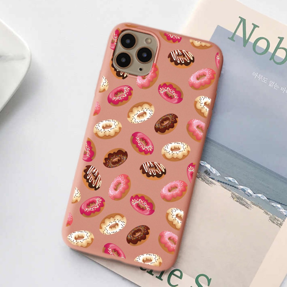 全機種対応 スマホケース ピンク ドーナツ柄 iPhone 13 12 Pro