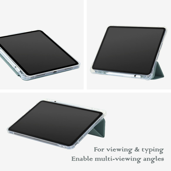 iPad Pro / Air / mini黑色法式麵包磨砂透明iPad平板保護套 第7張的照片
