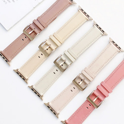 Apple Watch Apple Watch 錶帶 Pastel Mint Pastel Pink 皮革錶帶更換錶帶 第5張的照片