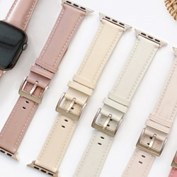 Apple Watch Apple Watch 錶帶 Pastel Mint Pastel Pink 皮革錶帶更換錶帶 第6張的照片