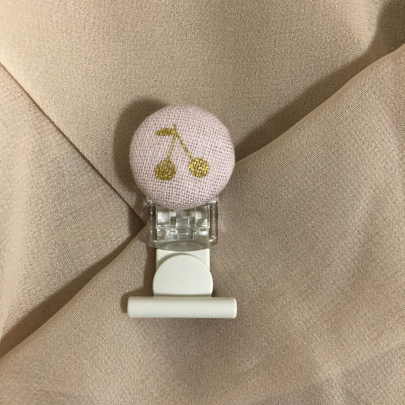 送料無料】服に穴があかない名札クリップ さくらんぼ 雑貨・その他 