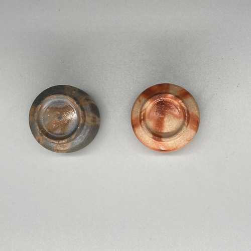 備前焼 ぐい呑2個組 青備前、緋襷 木箱入り おちょこ・ぐい呑み・徳利