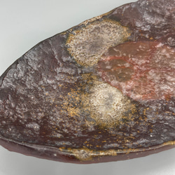 備前焼　楕円皿　桟切　紙箱入り 6枚目の画像