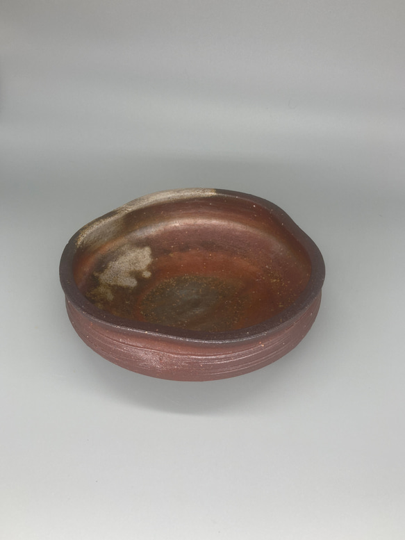 備前焼　洲浜鉢　桟切　紙箱入り 4枚目の画像