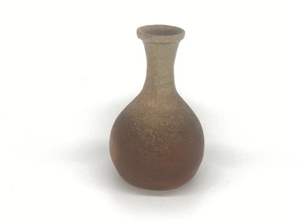 品多く 備前焼 興楽園 一輪挿し・花瓶・花器 紙箱入り 胡麻 鶴首花入 工芸品