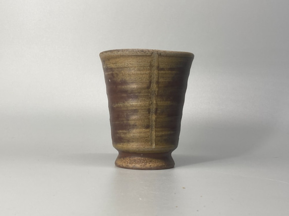 備前焼　ゴブレット（角）胡麻　紙箱入り 1枚目の画像