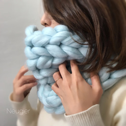 【獨家專頁】Warm Snood Light Blue 第1張的照片