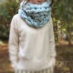 【獨家專頁】Warm Snood Light Blue 第3張的照片