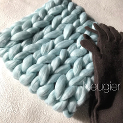 【獨家專頁】Warm Snood Light Blue 第7張的照片