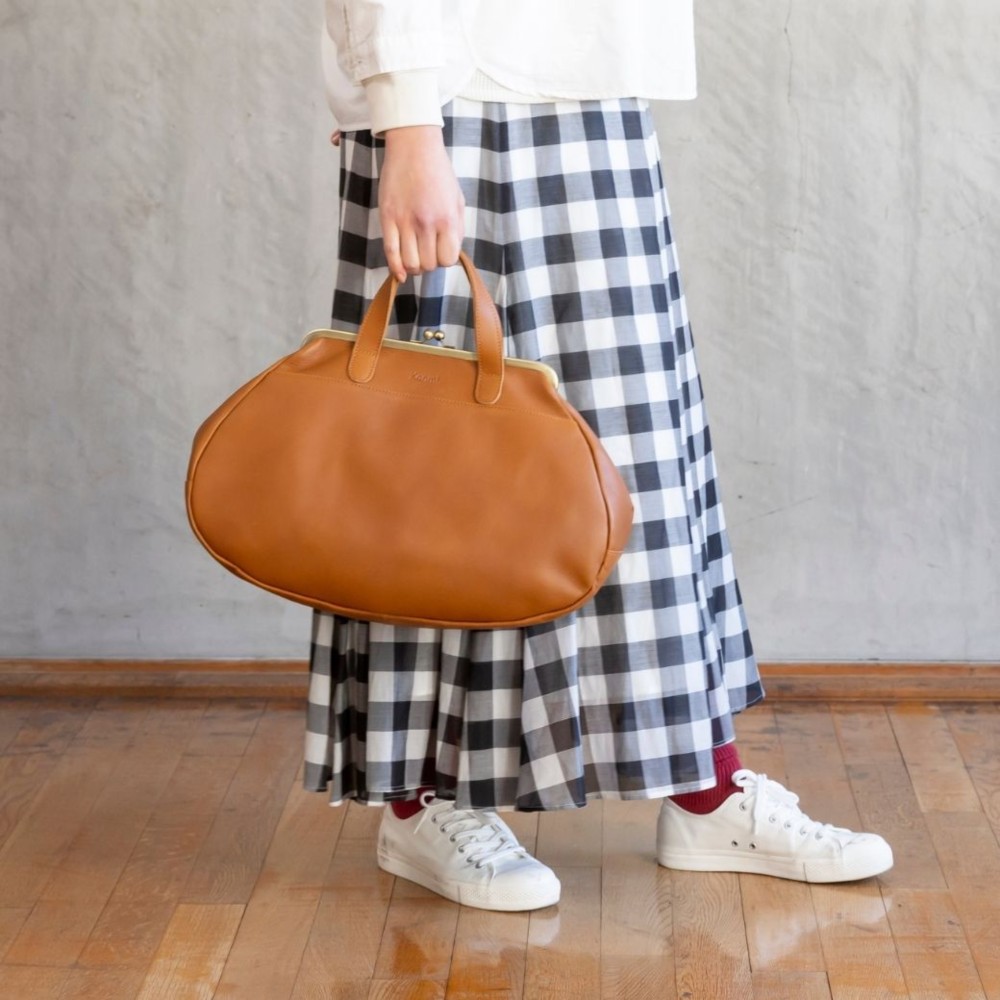 再入荷】コロンッと「和栗」みたいながま口バッグ B21-52 ハンドバッグ