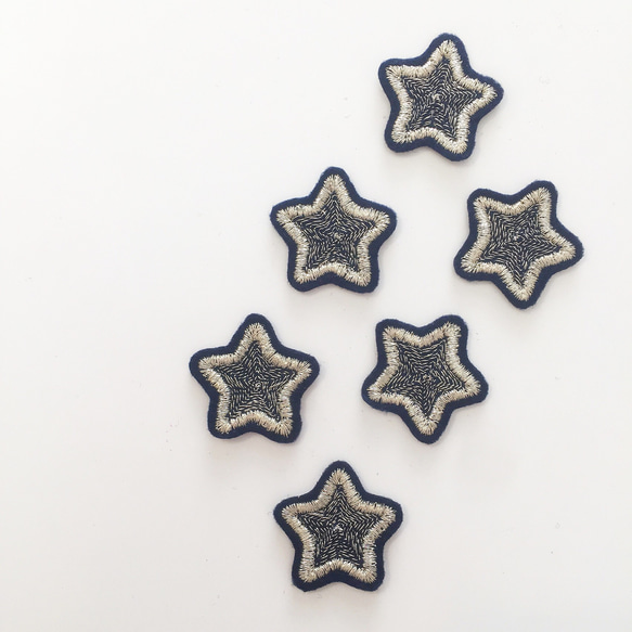 【6枚セット ワッペン】 星 1枚目の画像