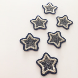 【6枚セット ワッペン】 星 2枚目の画像