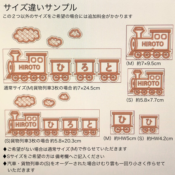 【お名前ワッペン】 貨物列車 5枚目の画像