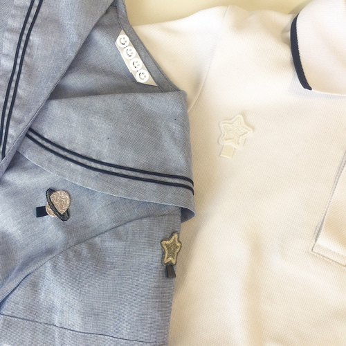 2枚セット】名札付けワッペン 星｜入園・入学準備 制服に ワッペン