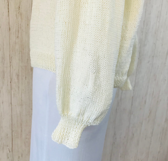 ⁂受注制作⁂バルーン袖の薄手コットンカーディガン 5枚目の画像