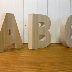 木製アルファベット切り文字A~Z、＆ 無塗装 その他インテリア雑貨