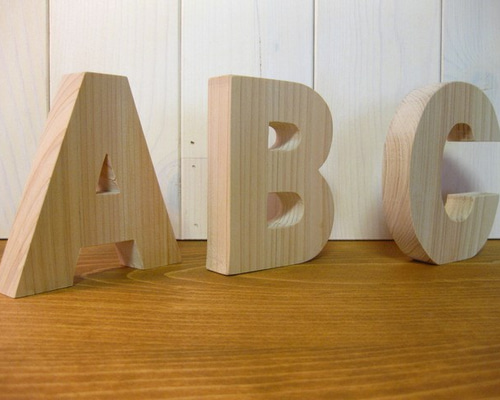 木製  インテリア  アルファベット キッズ・インテリア】木製アルファベット（フルセット26個入り