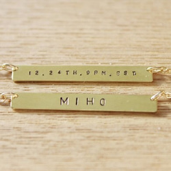 真鍮のシンプルなネックレス※刻印無料サービス 3枚目の画像