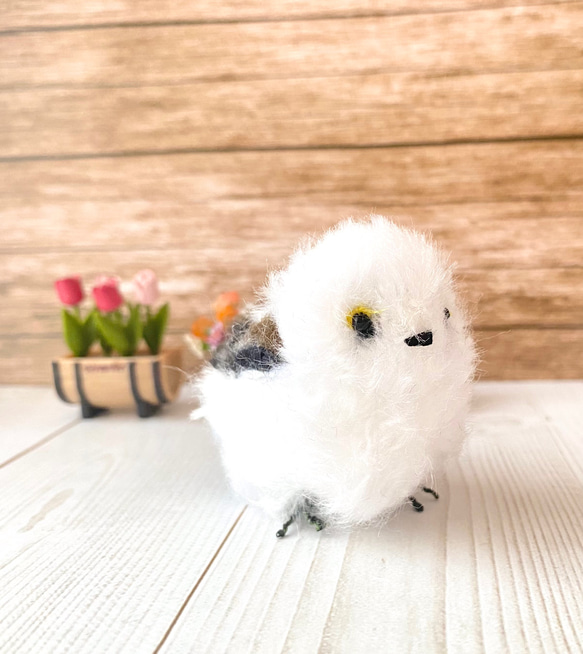 【再販】雪の妖精❄︎シマエナガちゃんのふわもこぬいぐるみ/人形　シマエナガ　小鳥　鳥　野鳥　プチギフト 2枚目の画像