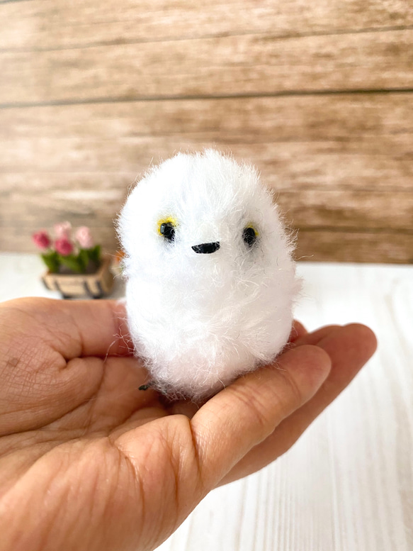 【再販】雪の妖精❄︎シマエナガちゃんのふわもこぬいぐるみ/人形　シマエナガ　小鳥　鳥　野鳥　プチギフト 3枚目の画像