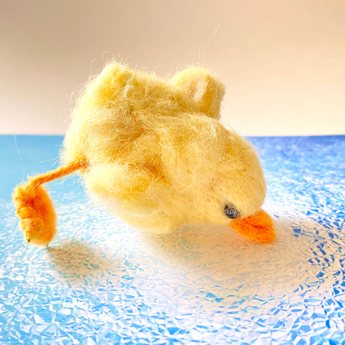 送料無料】アヒルちゃんのぬいぐるみ/羊毛フェルト 鳥 小鳥 小動物