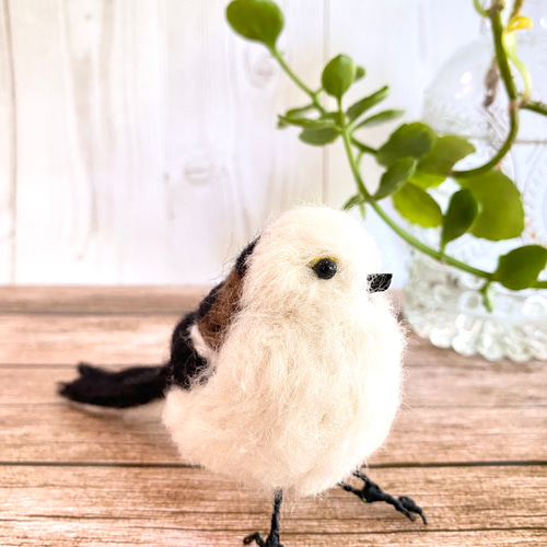 送料無料】リアルシマエナガちゃんの卓上マスコット/小動物 羊毛