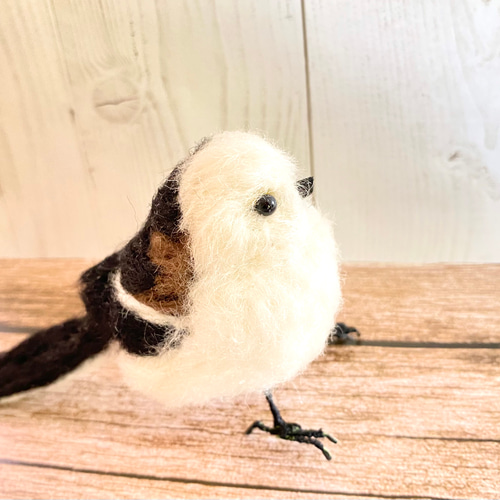 送料無料】リアルシマエナガちゃんの卓上マスコット/小動物 羊毛