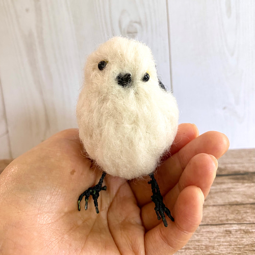 送料無料】リアルシマエナガちゃんの卓上マスコット/小動物 羊毛