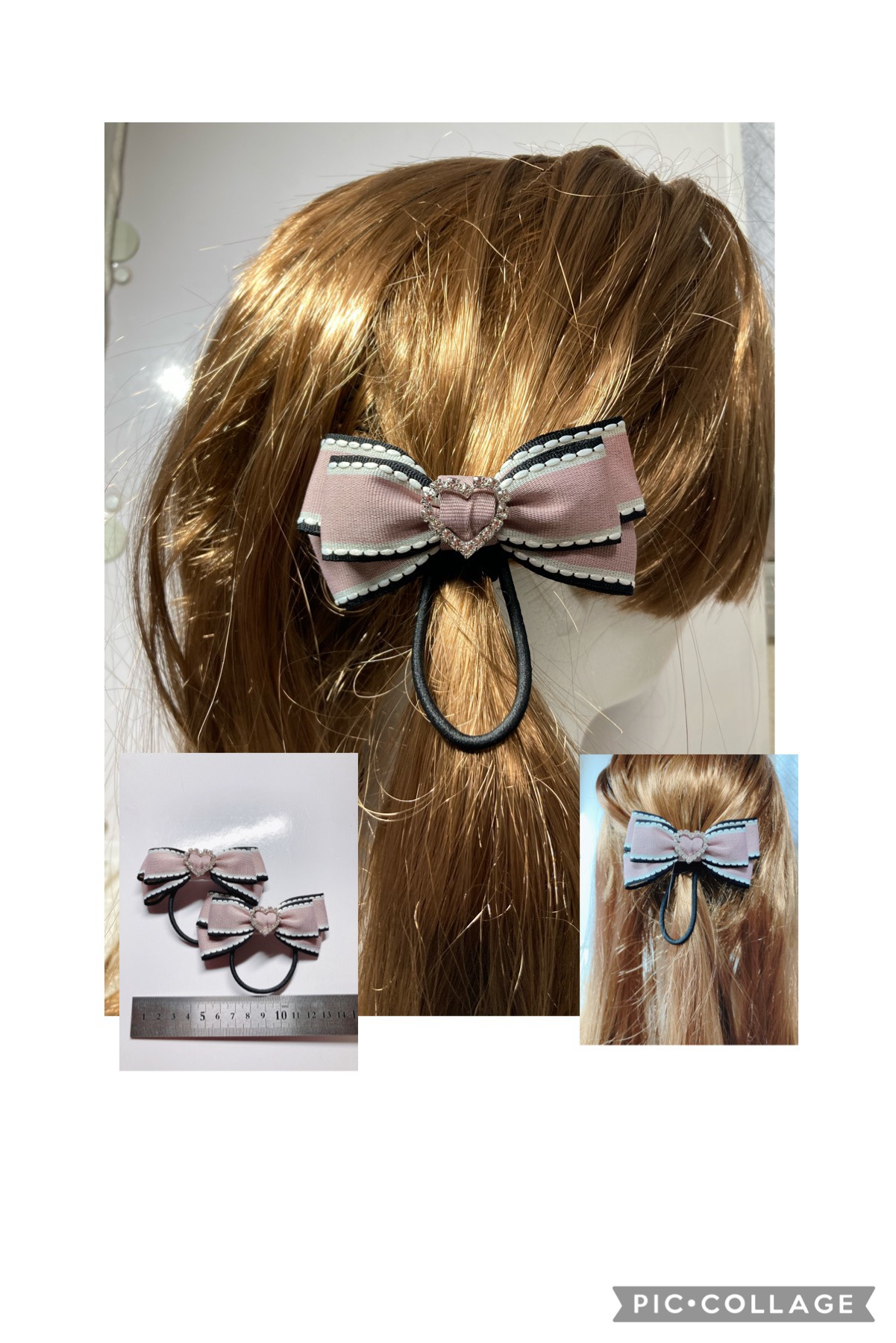 【171】ハンドメイド　リボン　ヘアゴム ハンドメイド リボンヘアゴム 9種類〔国産・手作り〕 [M便 1/1