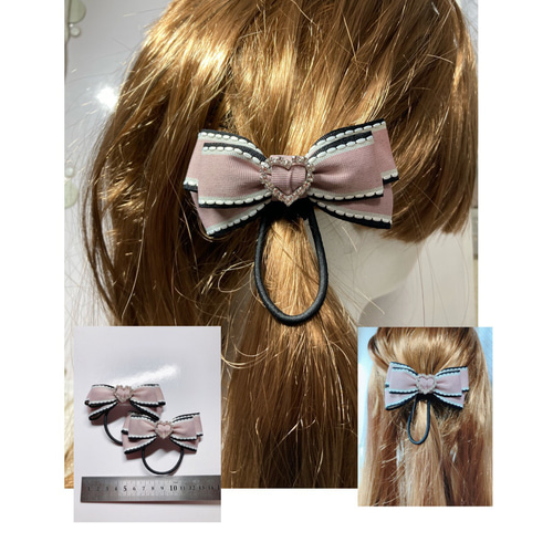 リボン ヘアゴム ハンドメイド ffa6695b2bea0ba4247a4f34c3b574