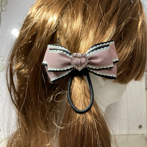 【273】 ハンドメイド　リボン　ヘアゴム 273* ハンドメイド リボン ヘアゴム
