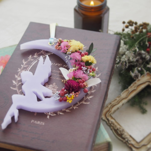 ティンカーベルのフラワー置き型サシェ 受注制作:ティンカーベルのフラワーサシェ【プリザーブド