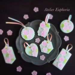 桜のアロマワックスサシェ　①～⑦　定形外発送可◆合格祝い　卒業祝い　送別の品　プレゼントに 1枚目の画像
