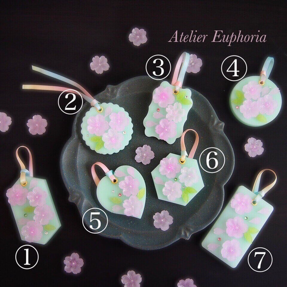 桜のアロマワックスサシェ　①～⑦　定形外発送可◆合格祝い　卒業祝い　送別の品　プレゼントに 2枚目の画像