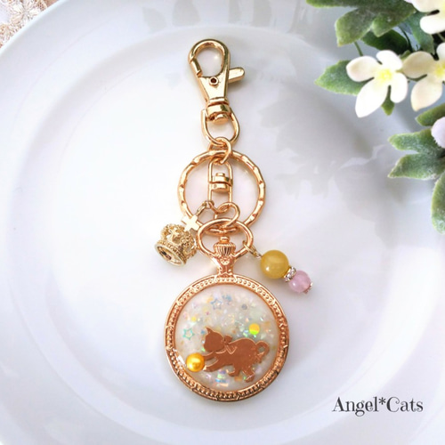 ヨウム（訳ありセール品）レジン キーホルダー 桜ボール ヨウム（訳