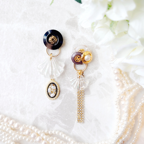 2way】マーメイドの宝物のようきらめき♡ マーメイド shell ピアス 
