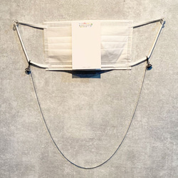 マスクコード シルバーチェーン ラインストーンマグネット付き 5枚目の画像