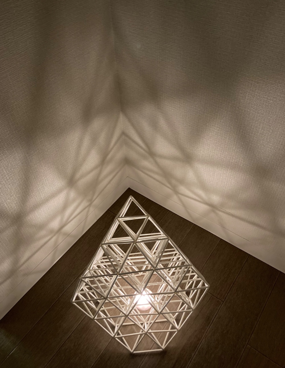 和紙 ヒンメリ ライトスタンド/トライアングルスクエア