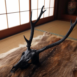 deer skull #1 black 2枚目の画像