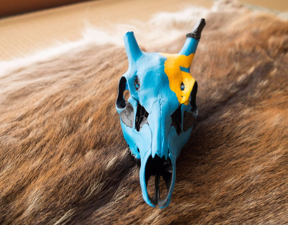deer skull #3 blue 2枚目の画像