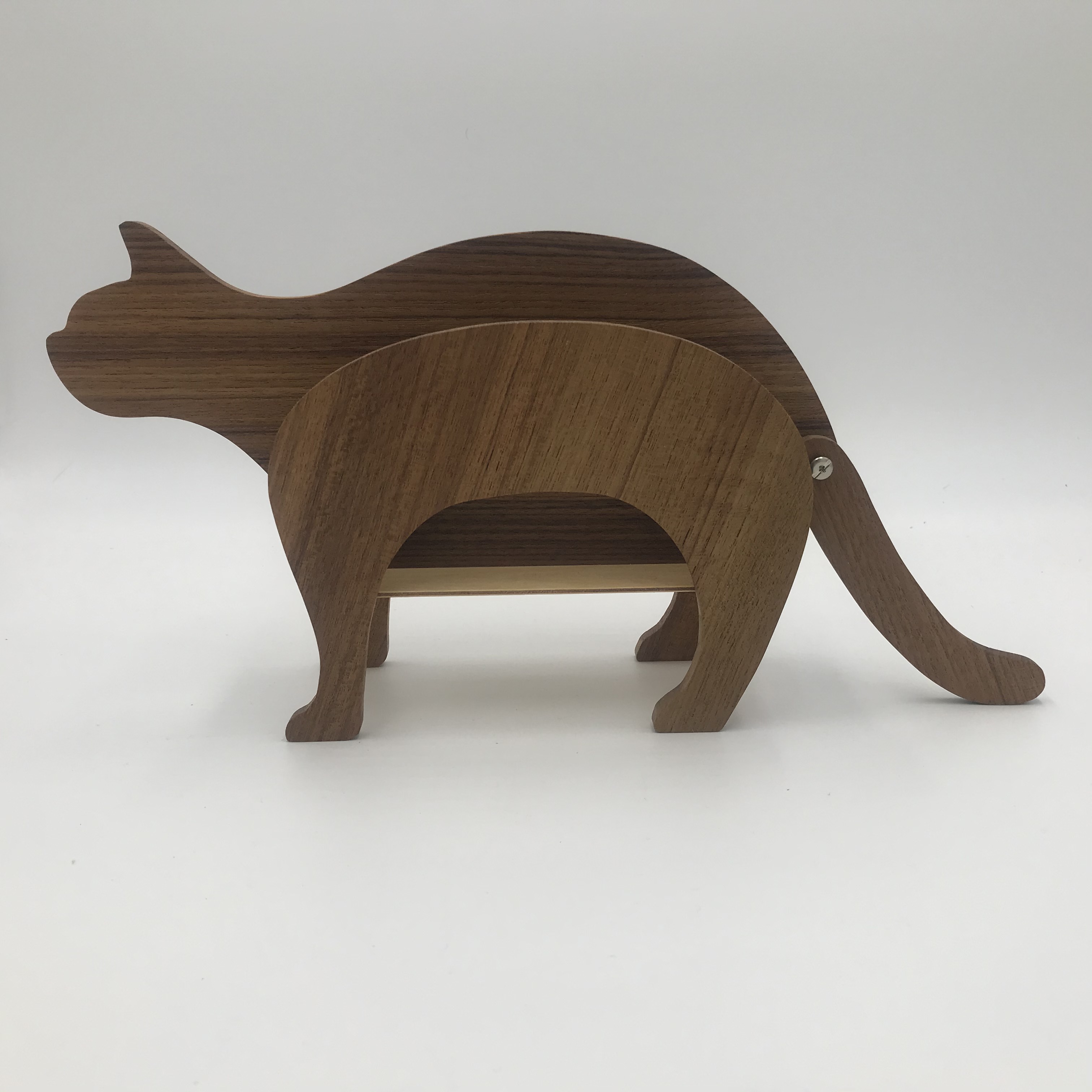 木製ネコ型ラック（チーク）