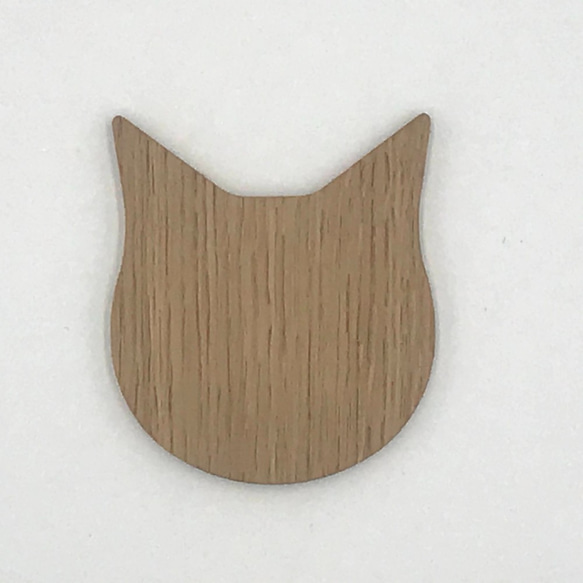 木製ネコ型コースター（オーク） 1枚目の画像