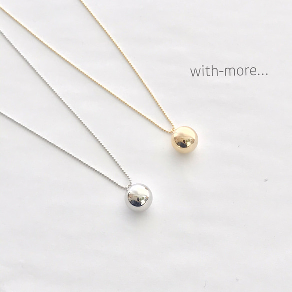 新作】シルバー メタルボール ロングネックレス♡華奢ボール